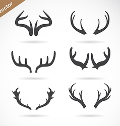 Antler icon set vector image