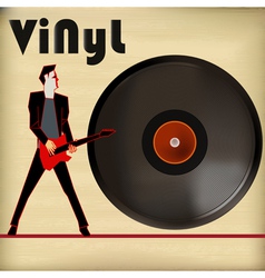 Guitar Vinyl Guitar Vinyl vector image