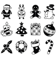 Christmas icons vector image