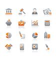 Business and finance icons vector image