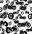 Seamless retro motorbike background vector image