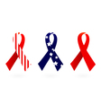 Usa flag ribbon vector image