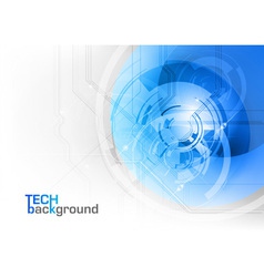 Tech background blue corner round vector image