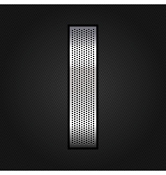 Letter metal chrome ribbon - I vector image