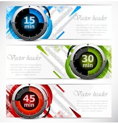 Banners with timers vector image