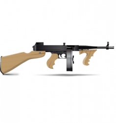 Tommy gun vector image