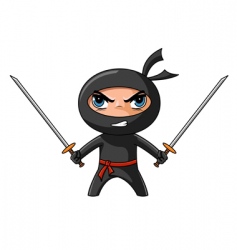 Ninja with katana vector image