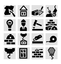 Construction icons set vector image
