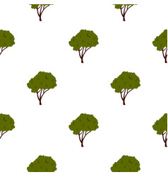 Tree with fluffy crown pattern flat Tree with fluffy crown pattern flat vector image