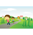 Kids playing vector image