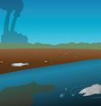 Pollution river vector image
