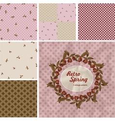 Vintage Retro Patterns vector image