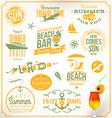 Set of travel and vacation emblems vector image