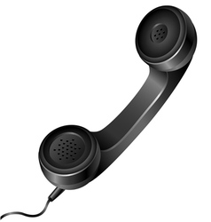 Realistic telephone handset Realistic telephone handset vector image