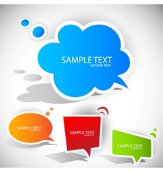 Colorful paper bubble for speech vector image