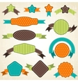 Set of retro ribbons and labels vector image