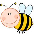 Bumble Bee Cartoon Mascot Character Flying vector image