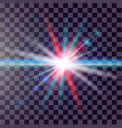 Colorful glowing light burst explosion on vector image