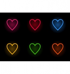 Neon heart vector image