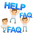 Set of funny cartoon casual man vector image