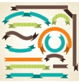 Set of retro ribbons and labels vector image