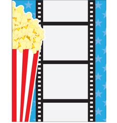 Film and popcorn vector image