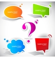 Colorful paper bubble for speech vector image