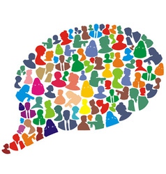 Bubble made people icons vector image