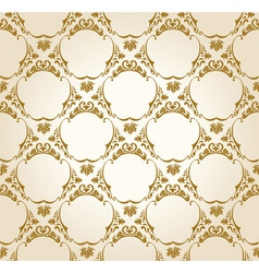 Seamless wallpaper background vintage gold vector image