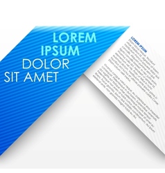 Blue paper origami banner vector image