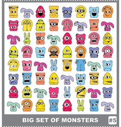 Set of monsters vector image