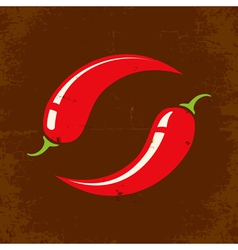 Chili retro vector image