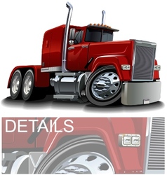 Cartoon semi truck vector image