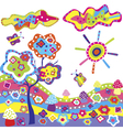 Funky background vector image