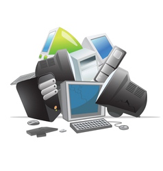 Recycling computers vector image