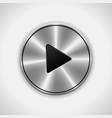 Realistic Play metal button eps10 Isolated vector image