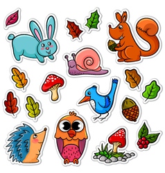 Forest animals vector image