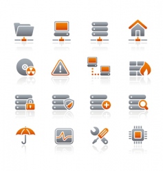 Network and server icons vector image