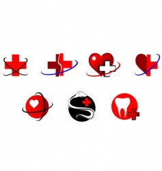Medicine icons and signs vector image