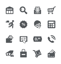 Shopping icon set vector image