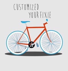 Customized Your Fixie 1 vector image