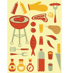 Barbecue set vector image