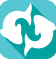 Pisces Zodiac Sign Icon vector image
