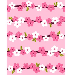 Cherry blossom seamless pattern vector image
