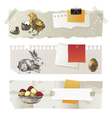 Stylized easter banners vector image