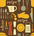 Cooking recipe pattern vector image