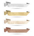 Paper origami ribbons neutral colors vector vector image