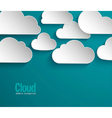 Abstract paper clouds background vector image