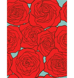 Roses seamless floral background vector image