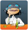 Pilot in a bar vector image